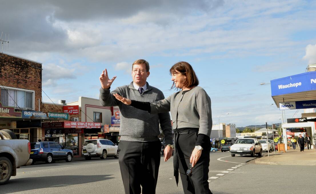 Deputy Premier Troy Grant with Member for Oxley Melinda Pavey in High Street, Wauchope