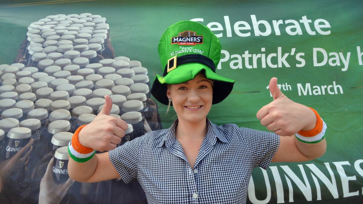 The black stuff: Andrea Gooch will pour plenty of Guinness pints tomorrow for St Patrick's Day. Pic: PETER GLEESON