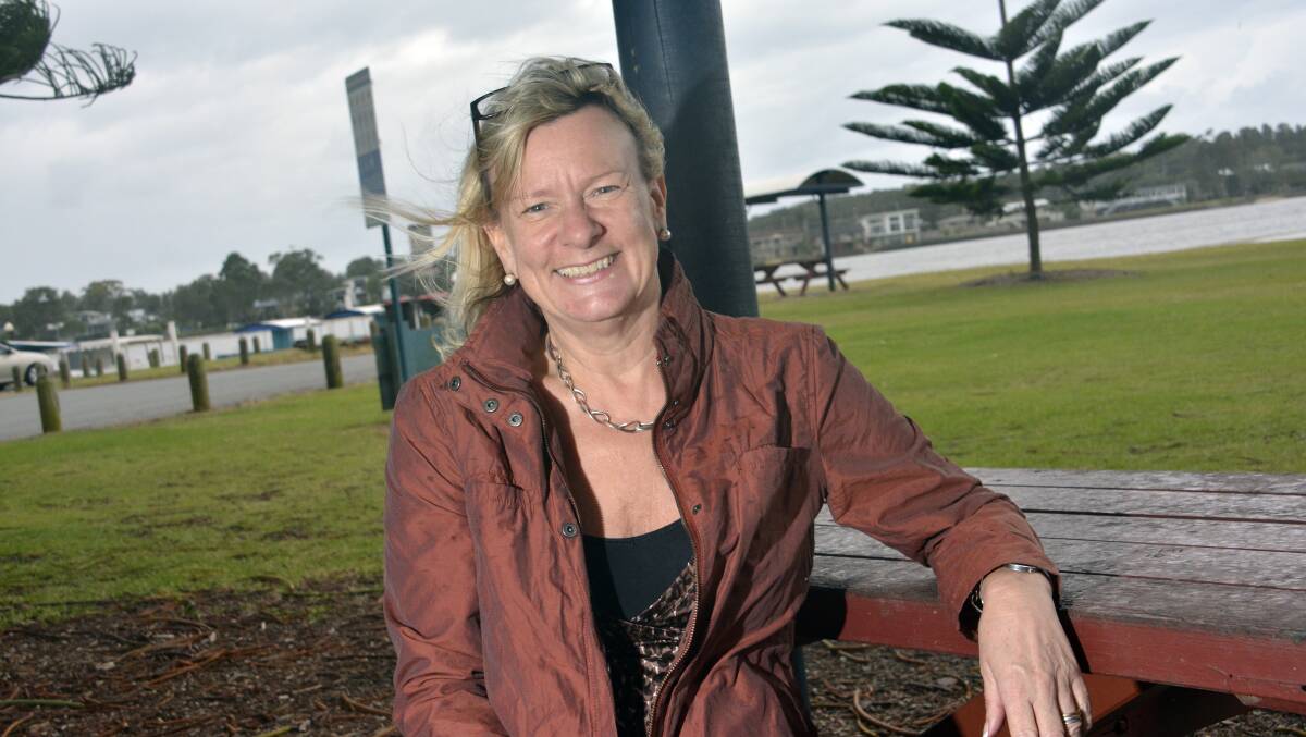 Guidance in training: Port Macquarie's Carey Amor shows people how to recognise the signs of domestic violence and achieve the best outcomes.
 Pic: PETER GLEESON