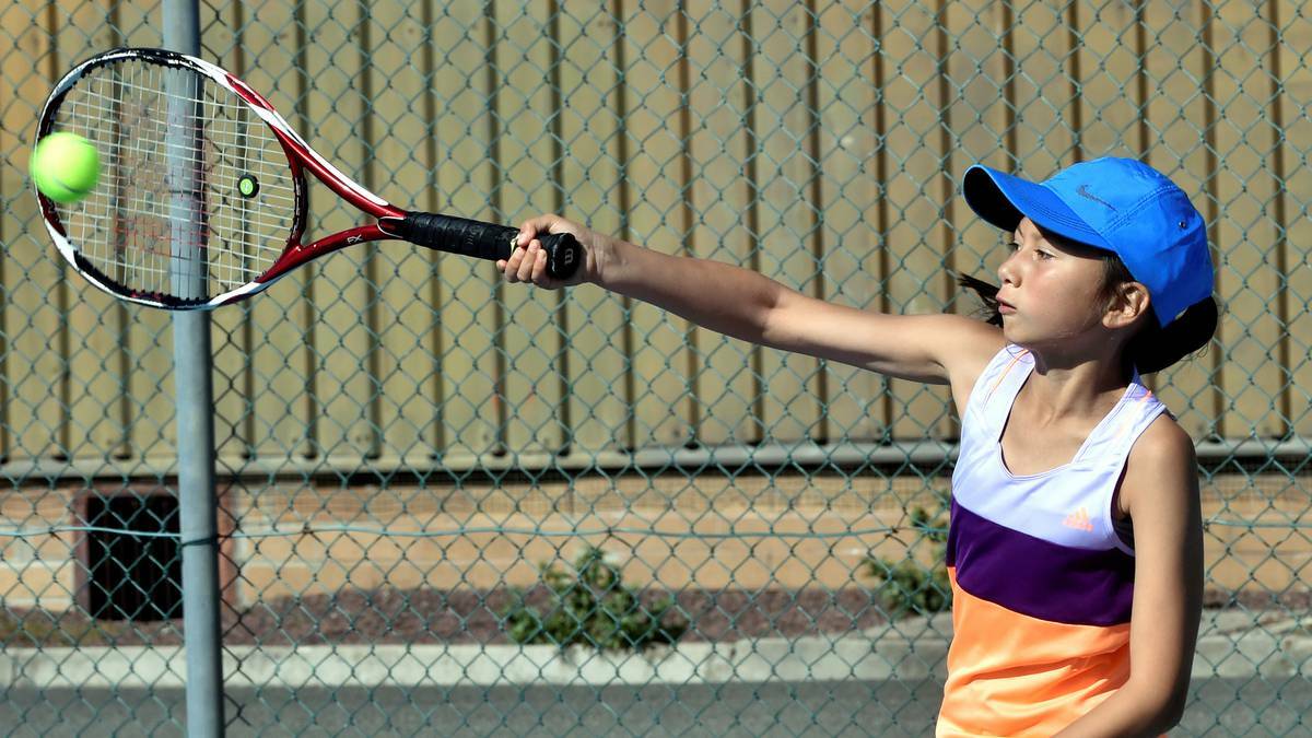BALLARAT: Victoria Growden comptes in the Ballarat regional junior tennis tournament. Picture: Jeremy Bannister/Ballarat Courier