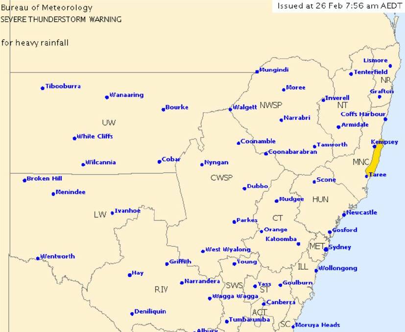 7.56am Sunday. Australian Bureau of Meteorology.