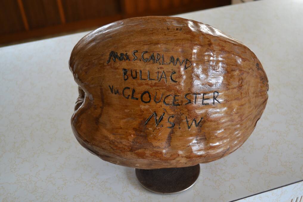 CHEEKY GIFT: Oscar Garland posted a coconut home to his mother when he served in Papua New Guinea.