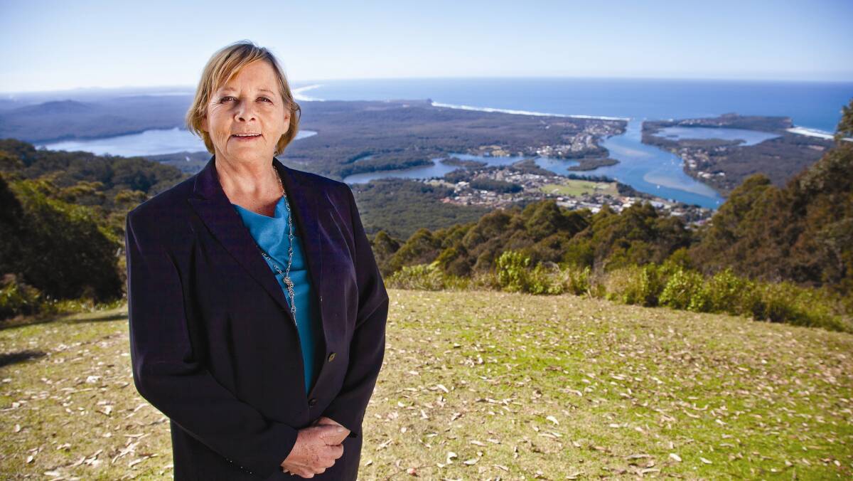 TIME TO CONSIDER YOUR VOTE: Councillor Lisa Intemann, atop North Brother Mountain.