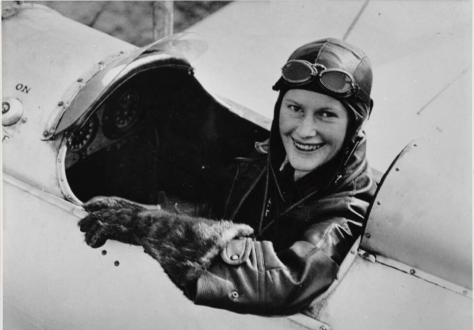 Nancy Bird in Gypsy Moth at Kingsford Smith Flying School, 1933 / by unknown photographer. Flickr State Library of NSW