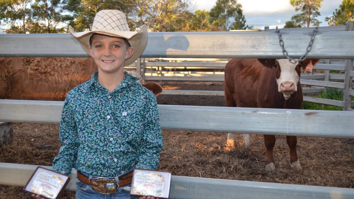 Champion: Levi Ward was crowned the best junior rider at the ABCRA Mullewa Championship Rodeo in Western Australia. Photo: Callum McGregor.