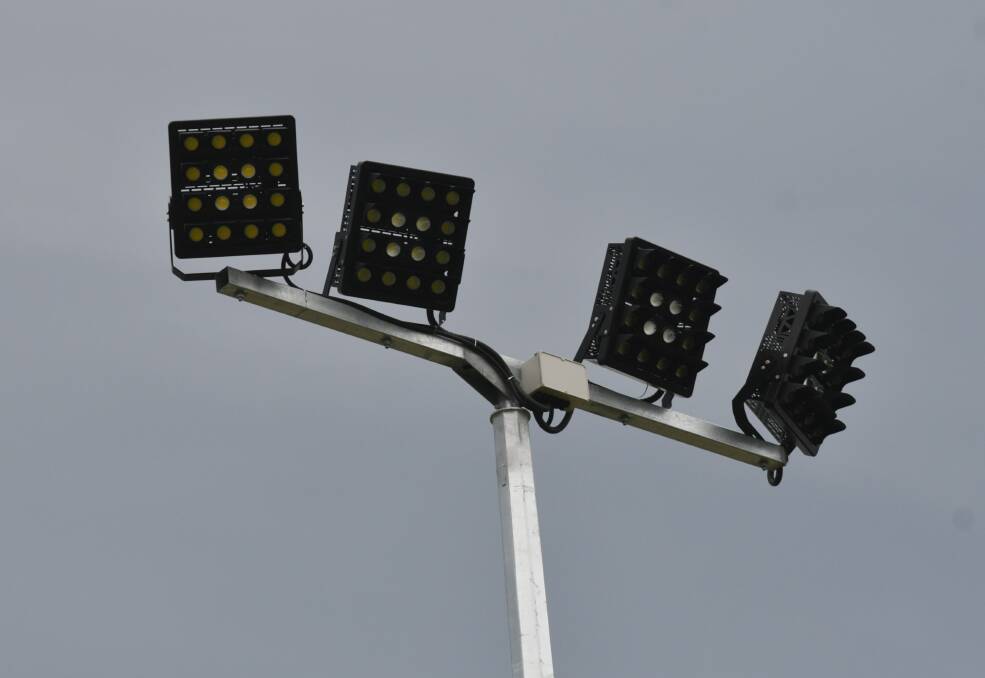 Current set up: The lights at Oxley Oval, which are the newest to be installed in the Hastings. 