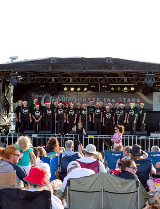 Stage is set: December 17 will see Westport Park packed out for the 2016 instalment of Christmas under the Stars. This scene from last year shows a local group performing. Photo: Ivan Sajko.