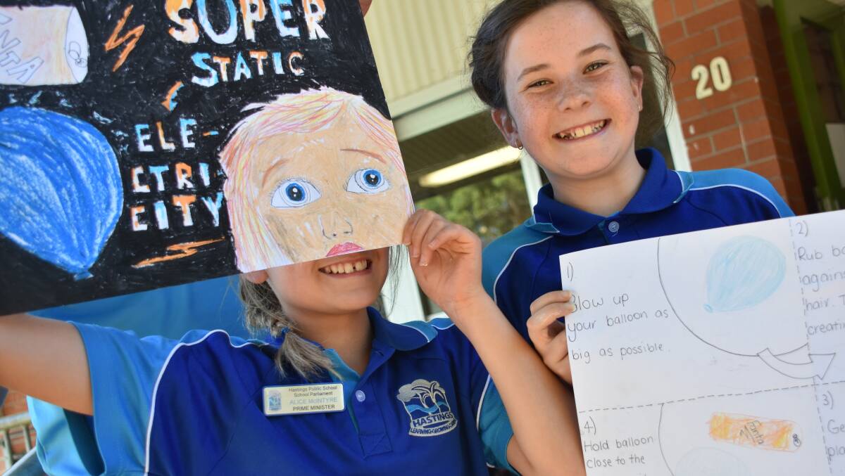 Passion for science: Alice McIntyre and Alys Davies love science and will pass on their knowledge to other students at Hastings Public School. Photo: Matt Attard