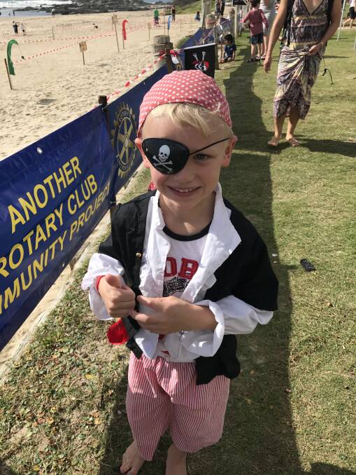 Ahoy, there!: Flynn Wehlow had a blast at the Big Dig - even if he could only see out of one eye!