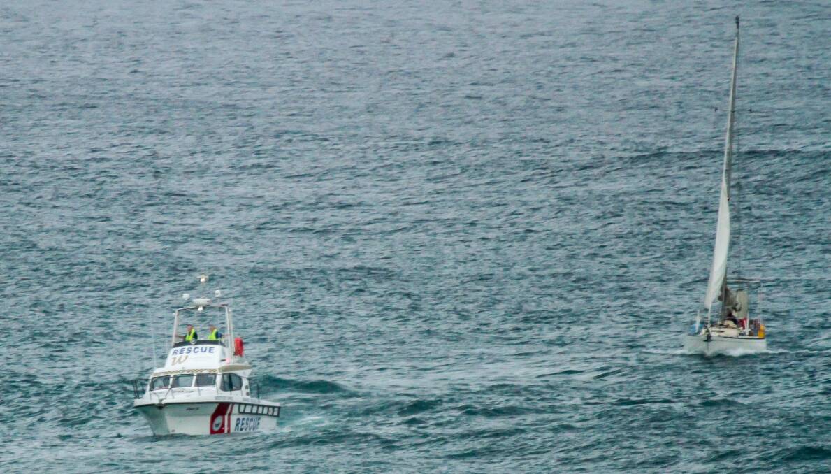 Marine rescue tow in the yacht. Photo: Gaz White