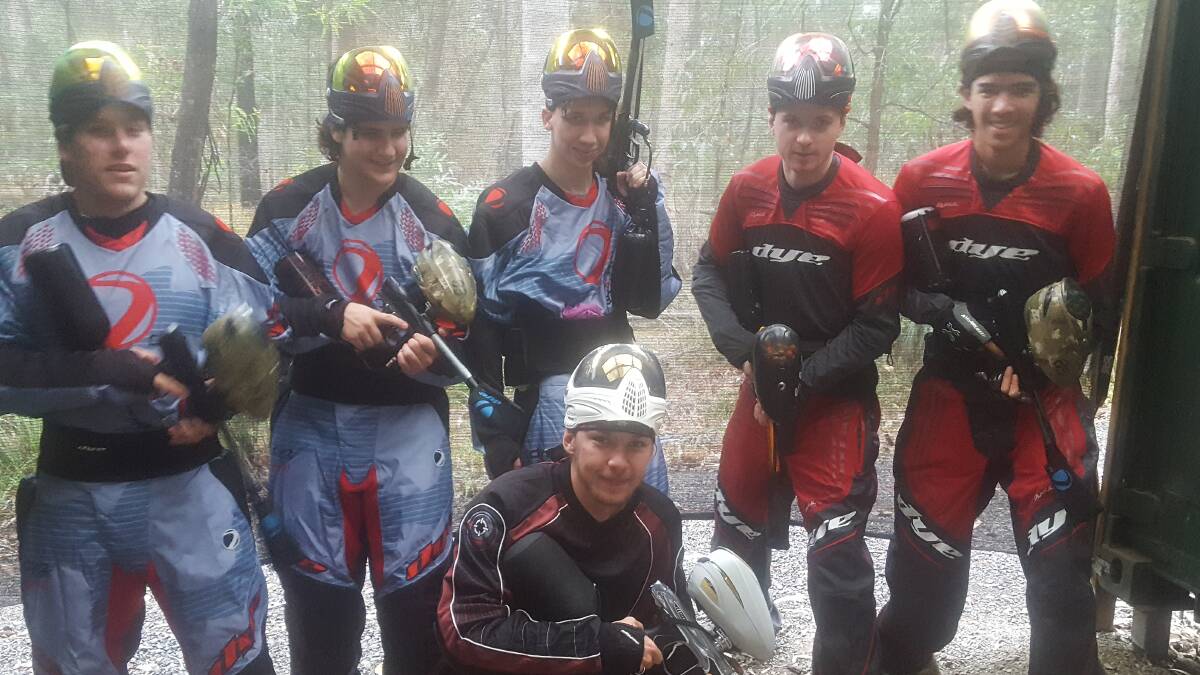 Local talent: Bradley Chapman, Alex Pryde, Di Vonte Semple, Jacob Hartland, Damon Cross and Shane Johnson will take on some of the best at the Super 7s Paintball competition.