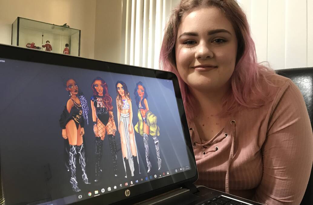 International stage: Taylor Donnelly will have her artwork of UK girl group Little Mix featured on their next CD single cover. Photo: Matt Attard
