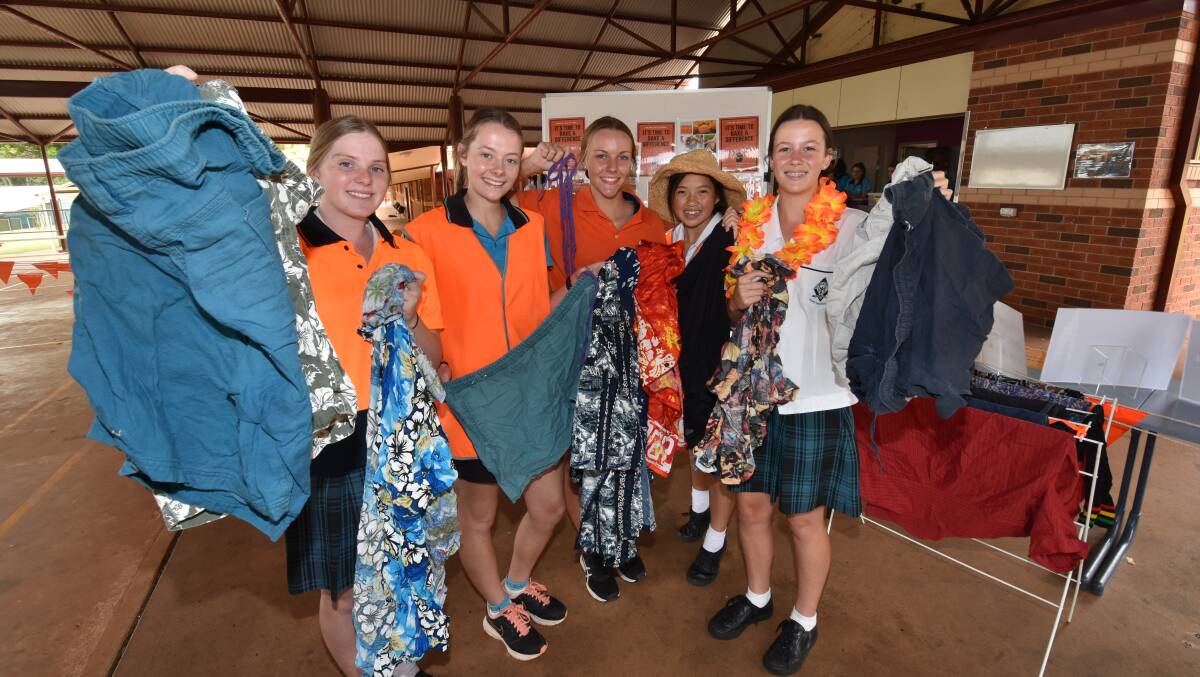 MacKillop students, from left, Pyper Glover, Isobel Berryman, Bianca Jamison, Esther Ting and Sophie Jaggers.