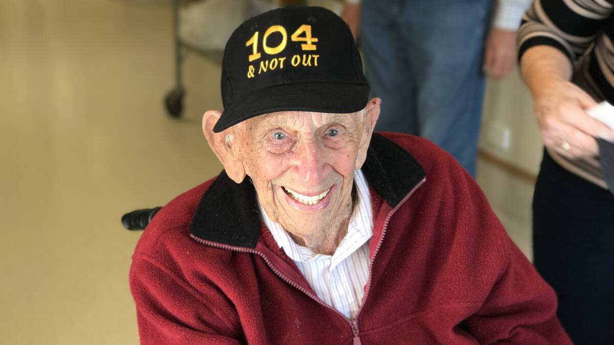 Always smiling: Keith Dawson celebrated his 104th birthday on May 24. Photo: Matt Attard
