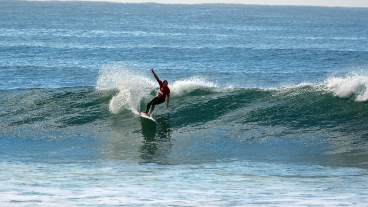 Nice one: Dan Rowlands on the water during the NSW Longboard Titles on the weekend.