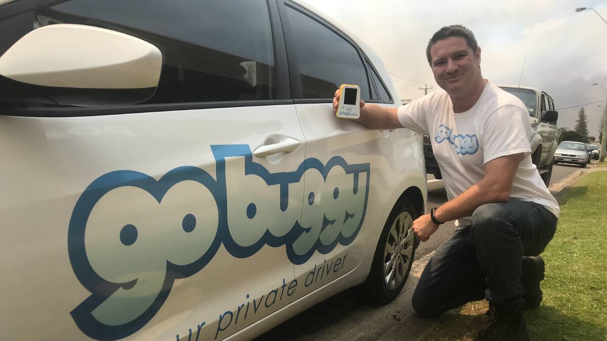 Go Buggy: The services was founded by Simon Robinson, who was a former Uber driver. He said he was looking forward to making a mark in Port Macquarie. Photo: Matt Attard
