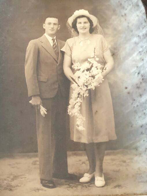Married: Bill and Gwen on their wedding day. Photo: Supplied