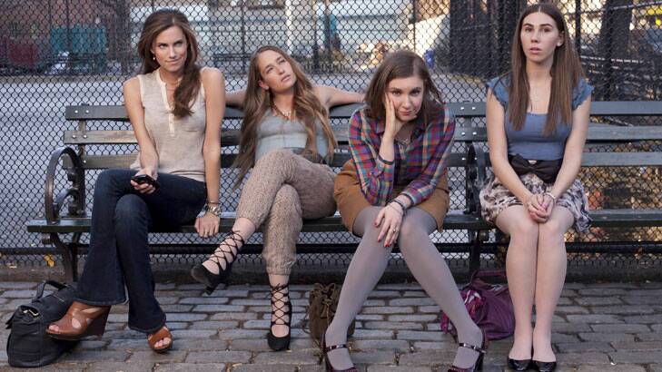The cast of <i>Girls</i>, from left, Jemima Kirke, Allison Williams, Lena Dunham and Zosia Mamet.