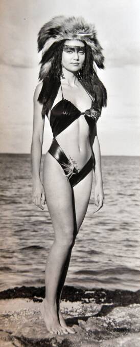 Karen Pini models the 1980s at a time when she says women went to the beach to look good.