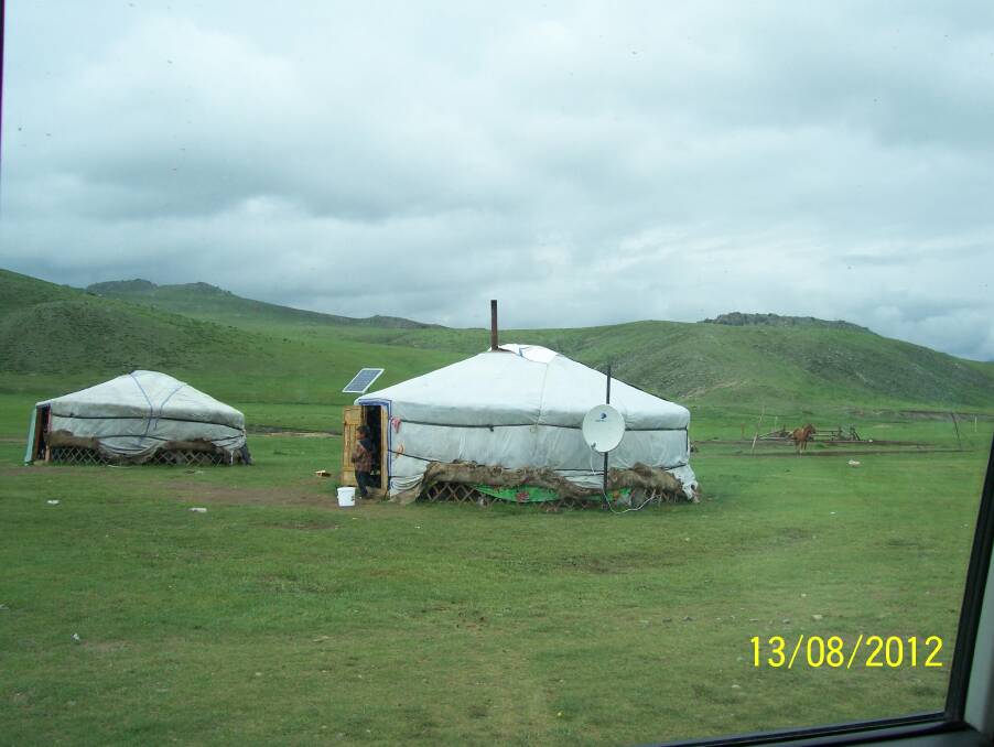 Home sweet home: Traditional gers in the Mongolian countryside.