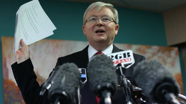 Prime Minister Kevin Rudd has spoken to the US President and British PM about the situation in Syria. Photo: Andrew Meares