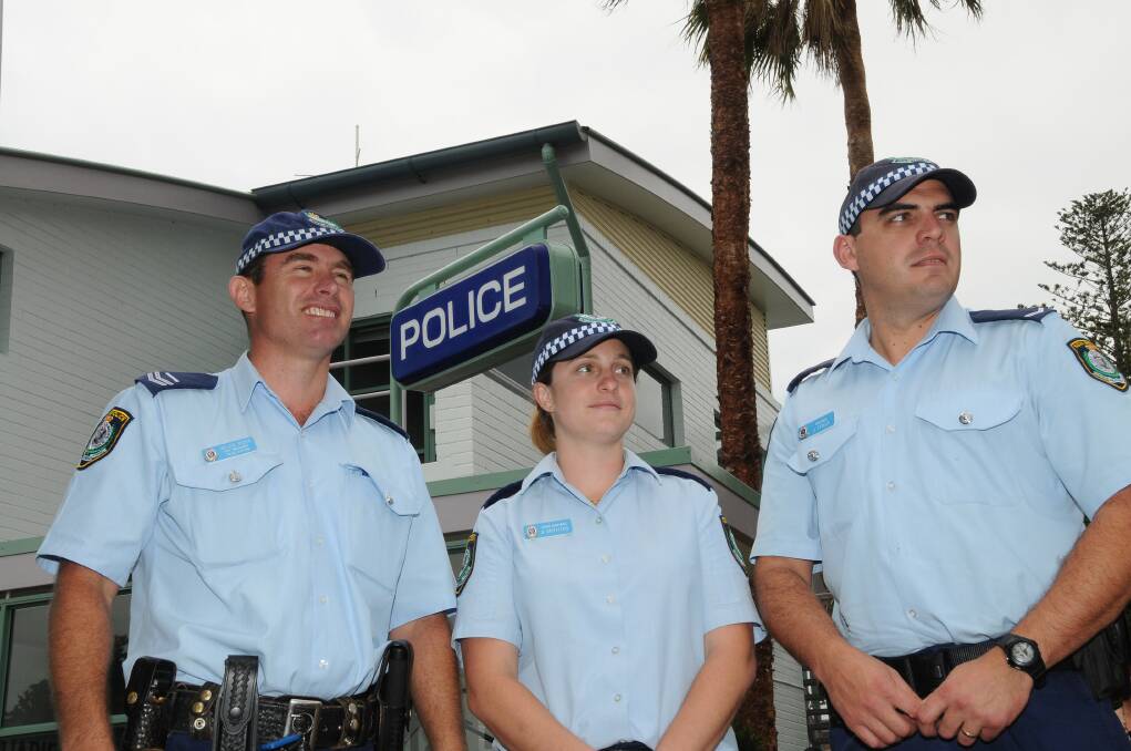 On the job: Inspector Steve Clarke said police have made numerous arrests in relation to the spate of aggravated break and enters and home invasions in the Hastings area.Senior Constable Allan Rider, Acting Sargeant Belinda Griffiths and Constable Lindsay Steele show a united front.