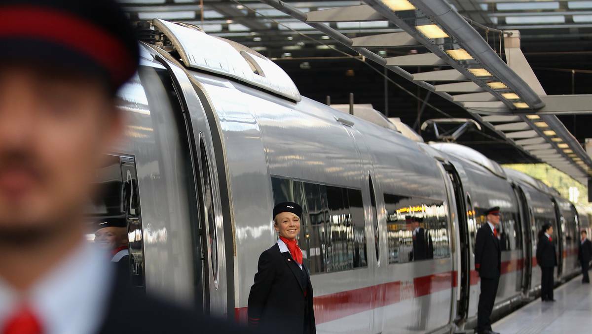 High-speed Deutsche Bahn ICE3 InterCity Express train at St Pancas International station on October 19, 2010 in London, England. Photo: Getty Images