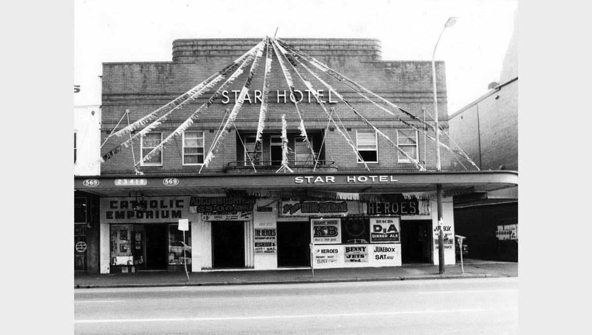 The Star Hotel front exterior, 1979.
