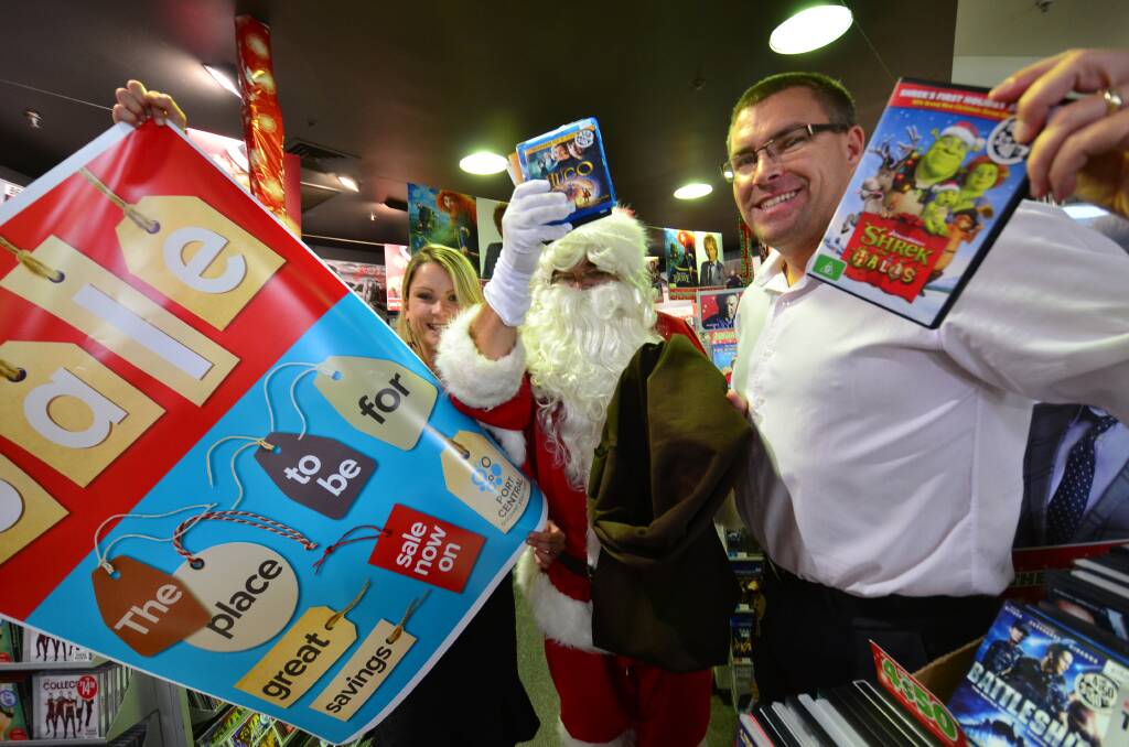 Santa and Port Central Manager John Weaver get ready for the Boxing Day bargains.
