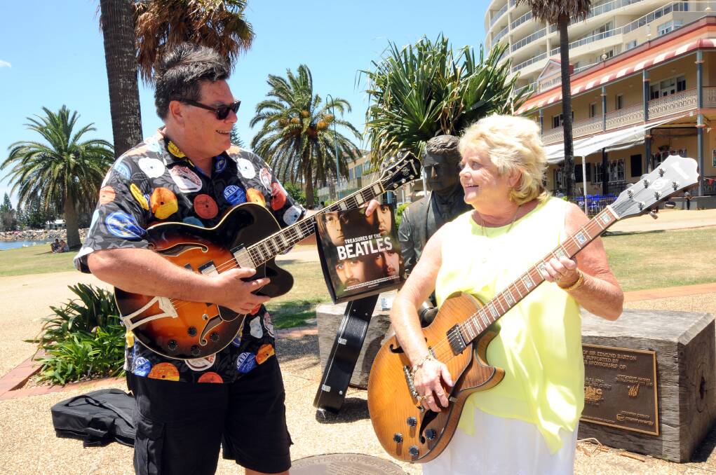 Let it be: Former Port Macquarie-Hastings Council administrator and huge fan of The Beatles, Neil Porter, with fellow enthusiast and chairwoman of the Greater Port Macquarie Tourism Association, Janette Hyde, are in the planning stages for Port's The Beatles Festival next March.