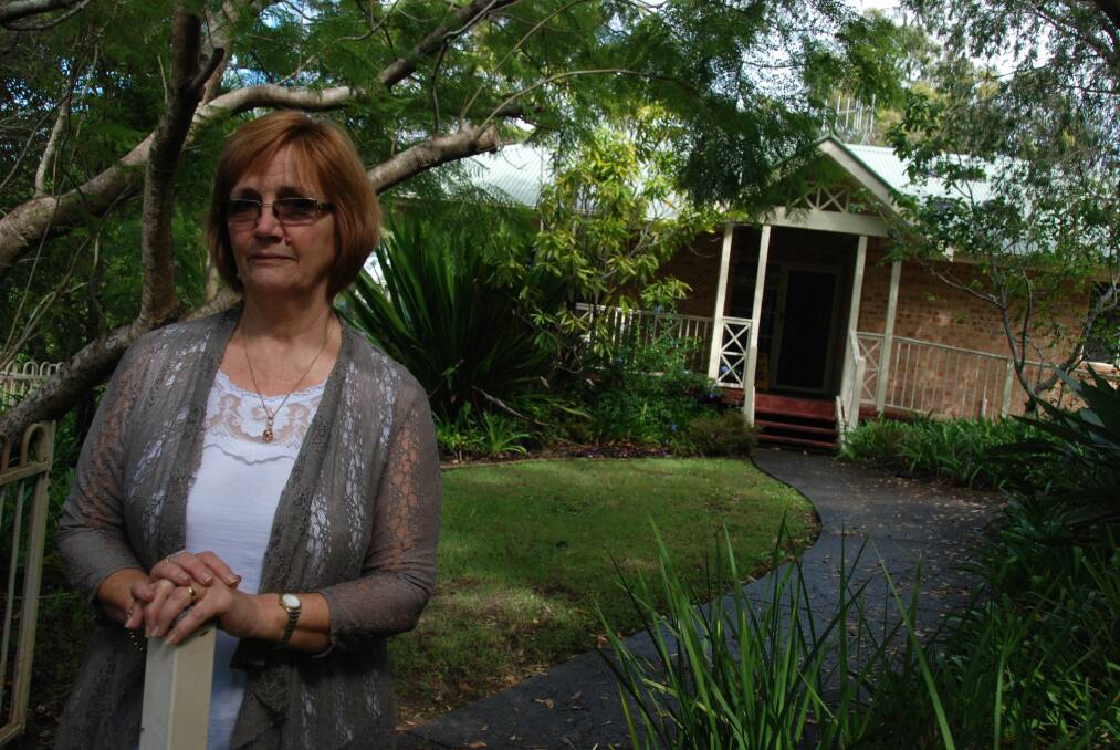 Helen Elliott outside the former Ellimatta group home, which is now being used by admin workers.