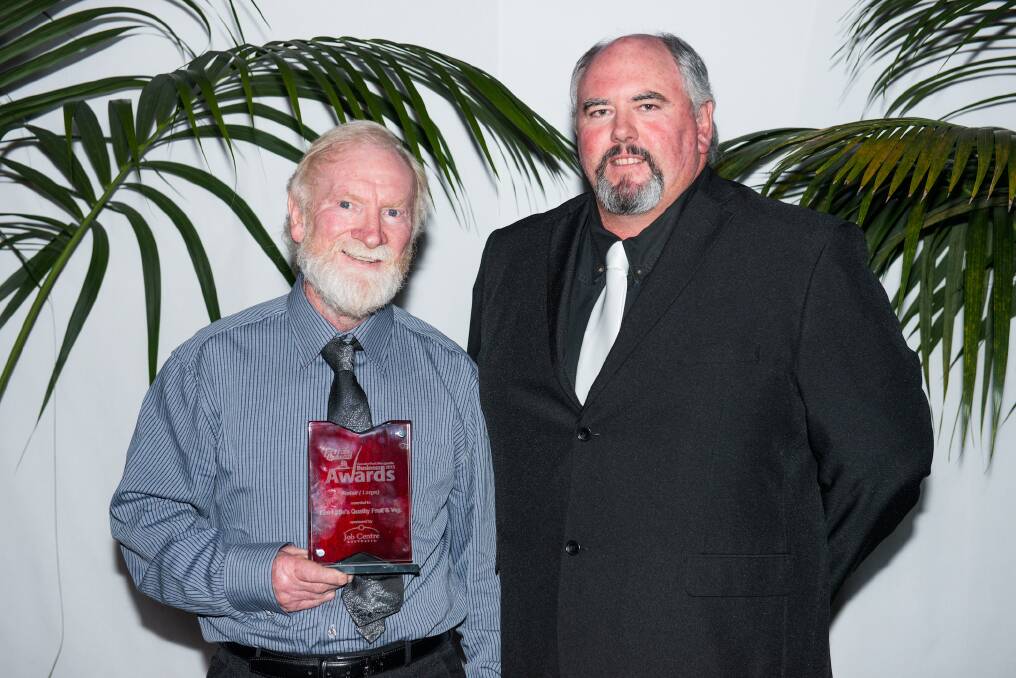 Ken Little's Quality Fruit and Veg won the Retail award presented by Dean McKinnon.