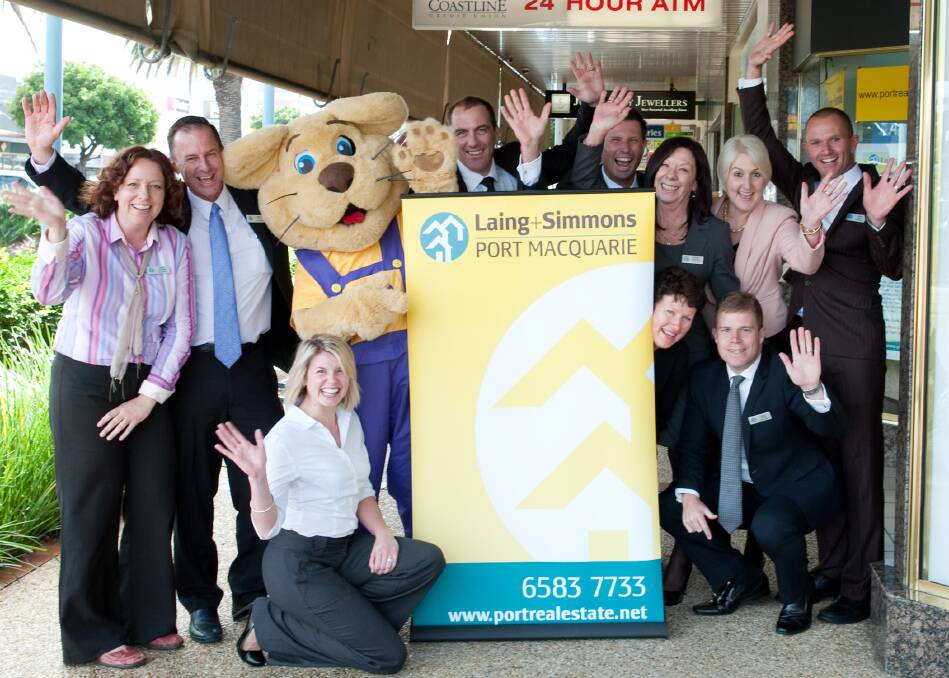 On board: The team at Laing + Simmons, Port Macquarie have joined local businesses in supporting the Bravehearts cause.