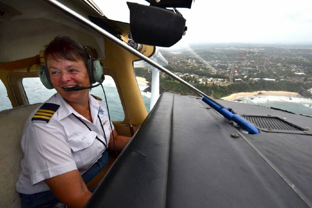 Judy Hodge takes to the skies above Port Macquarie.