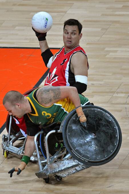 Ryley Batt in action against Canada in the gold medal match at the Paralympics.
