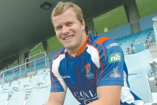 Scott Dureau, back in Port Macquarie for the Newcastle Knights in 2010. Pic: PETER GLEESON