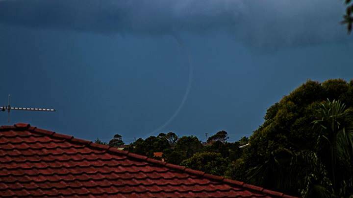 The water spout from Crestwood. Pic: Karina Baker