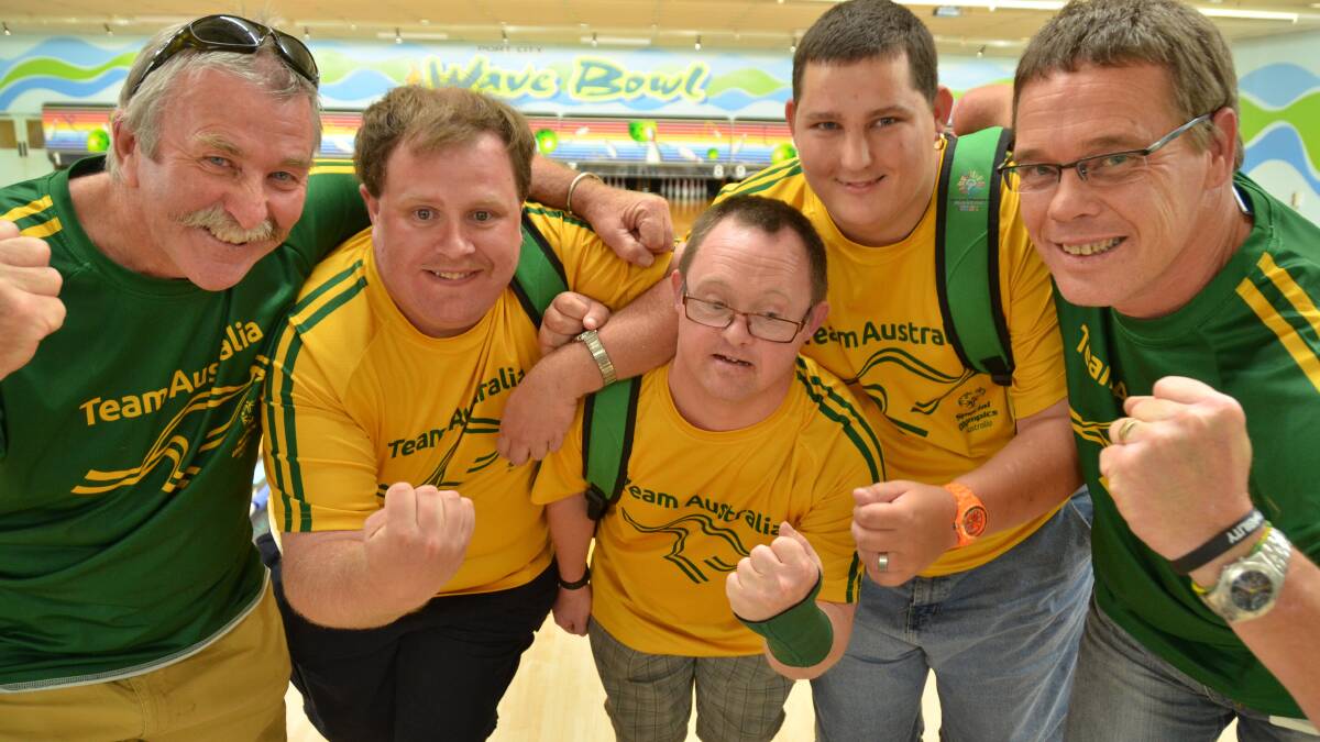 Cricket manager Ken Brown, tenpin bowlers Adam Smith, Glen Ball and Ryan Mueller and athletics coach Rod Nugent are off to the Special Olympics Asia-Pacific Games in Newcastle.