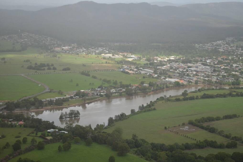 The view from Professor Bashir's helicopter tour of the Hastings. Pic: Port Macquarie-Hastings Council