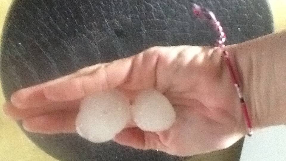 And these weren't the biggest hailstones at town Beach headland, Suzette Hawkins said.
