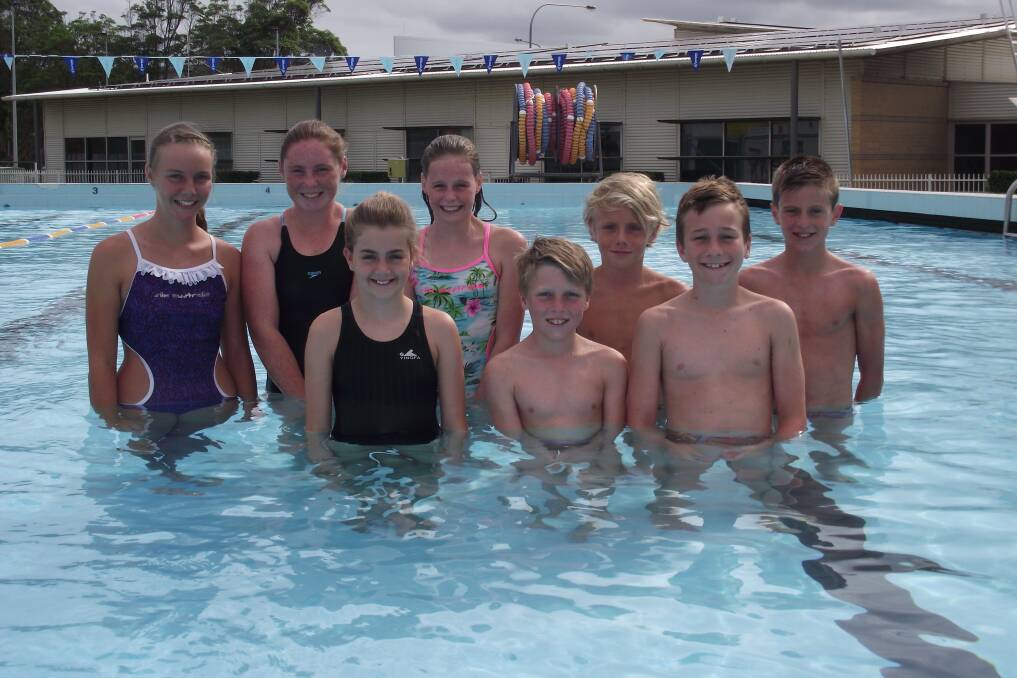 Some of the Port Macquarie Swim Club squad heading to state age titles.