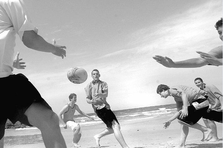 The newsmakers of 2003 ... beach footy.