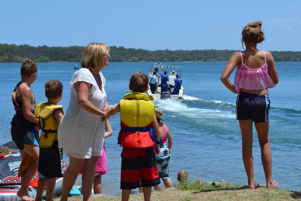Police and paramedics head out to investigate the jet ski accident near Dunbogan. Pic: KATE DWYER, Camden Haven Courier