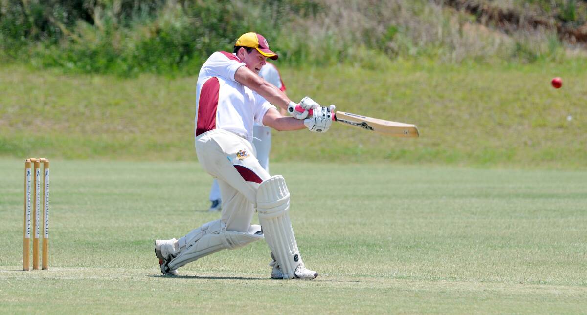 Luke Findlay on his way to a big innings of 91 on Saturday.