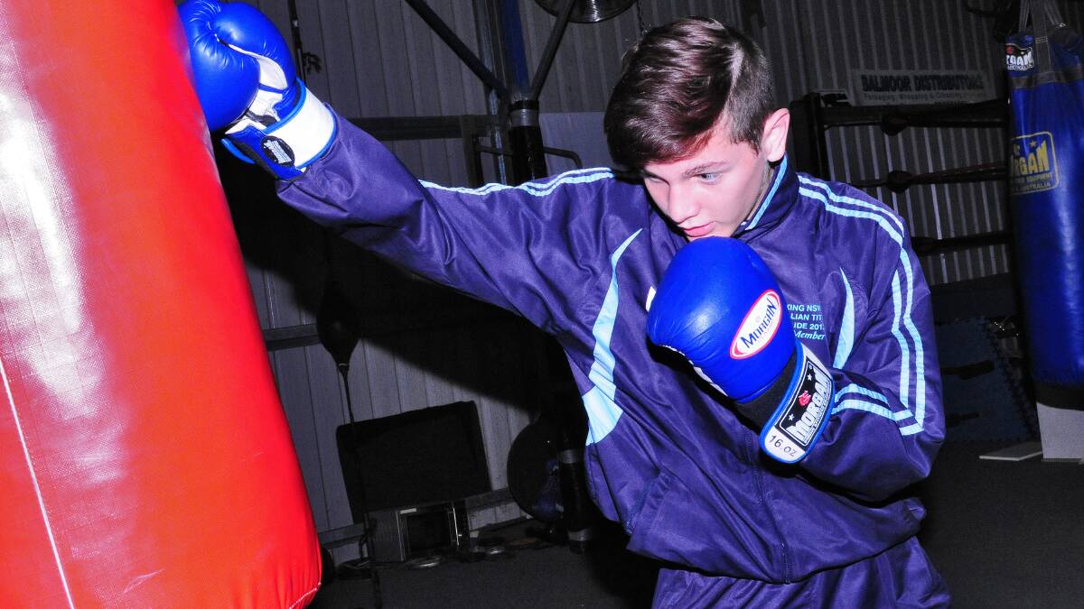 Quick fists: Blake Travers is an Australian boxing champion. Pic: Matthew Attard