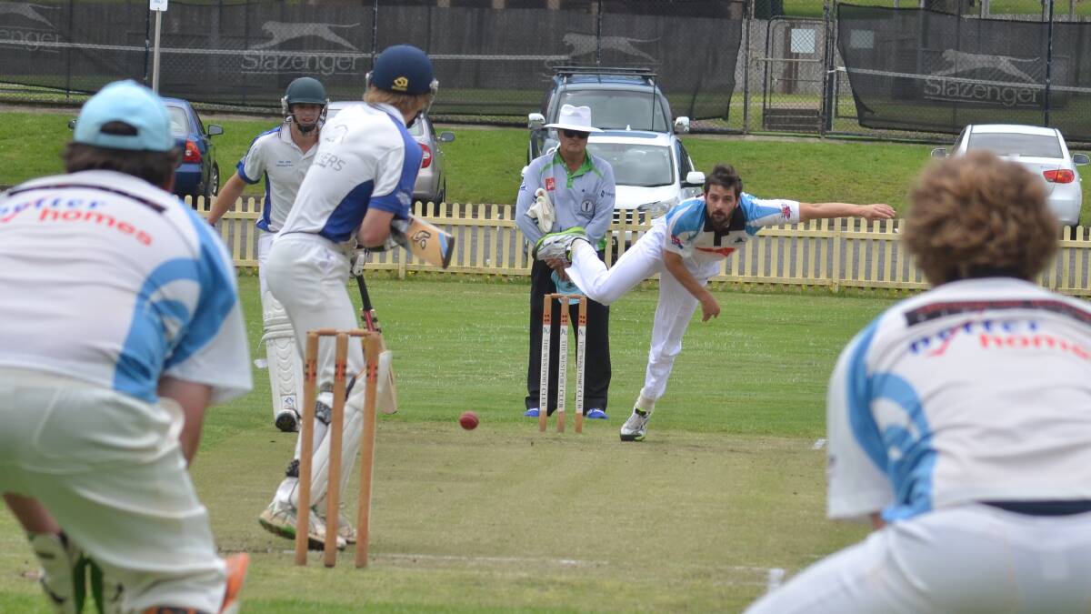 Quick and straight. Adam Eckermann was a standout bowler for the Port City Leagues Magpies on Saturday. Pic: NIGEL McNEIL