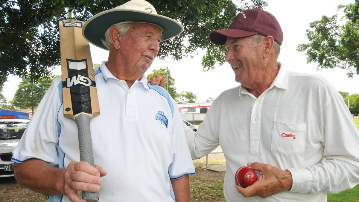 Doug Crowell and Trevor Zipf are still playing cricket. Pic: PETER GLEESON