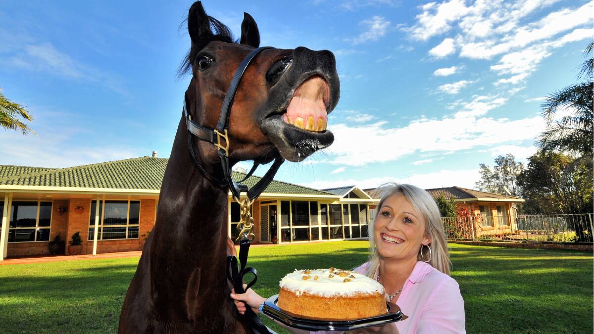 Rocky likes his cake Pic: PETER GLEESON