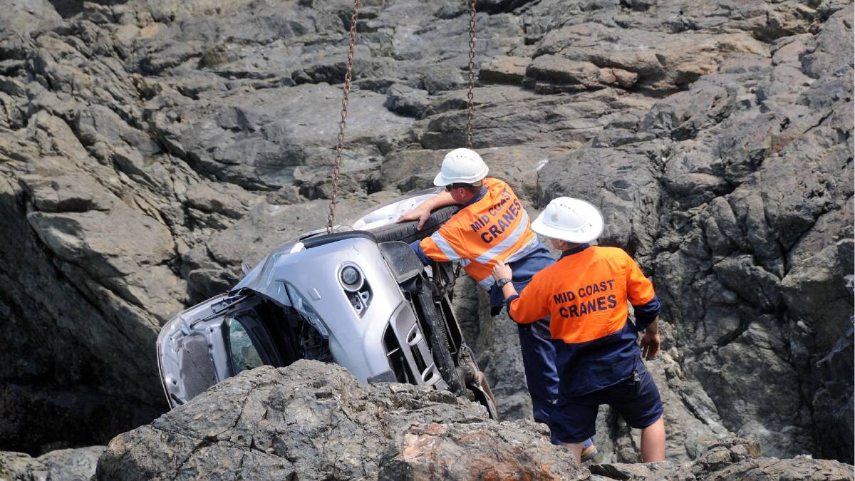 Car was salvaged from Tacking Point Lighthouse