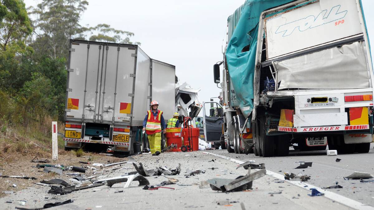 Truck crash this morning on Pacific Highway. 